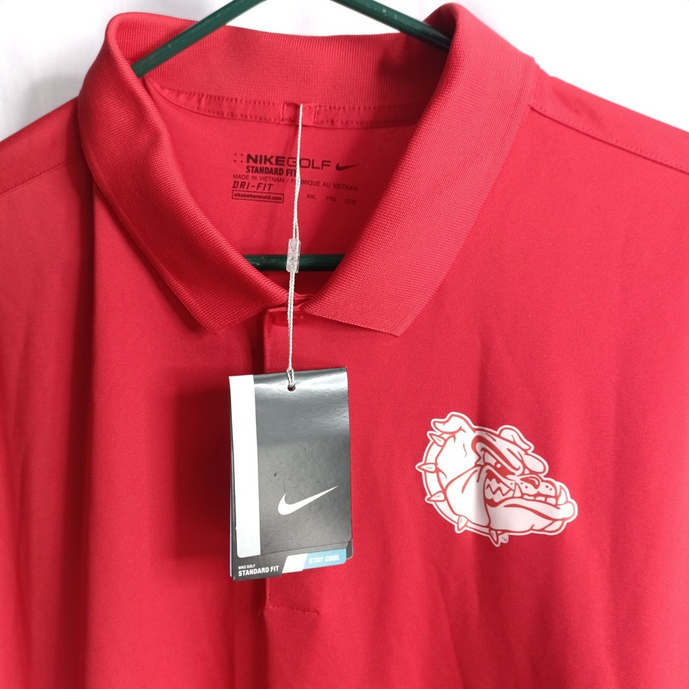 Nike Golf Gonzaga Bulldogs Red Dri-FIT Polo Shirt Mens XXL 725518-657 NWT - Picture 4 of 9